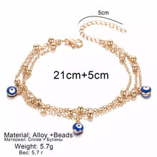 Load image into Gallery viewer, Mati Evil Eye layered bracelet