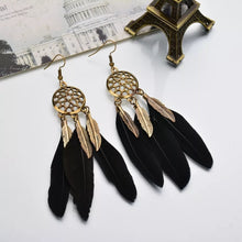 Load image into Gallery viewer, Floral Feather Web Earring