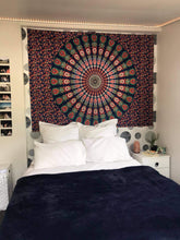 Load image into Gallery viewer, Peacock Circle Tapestry