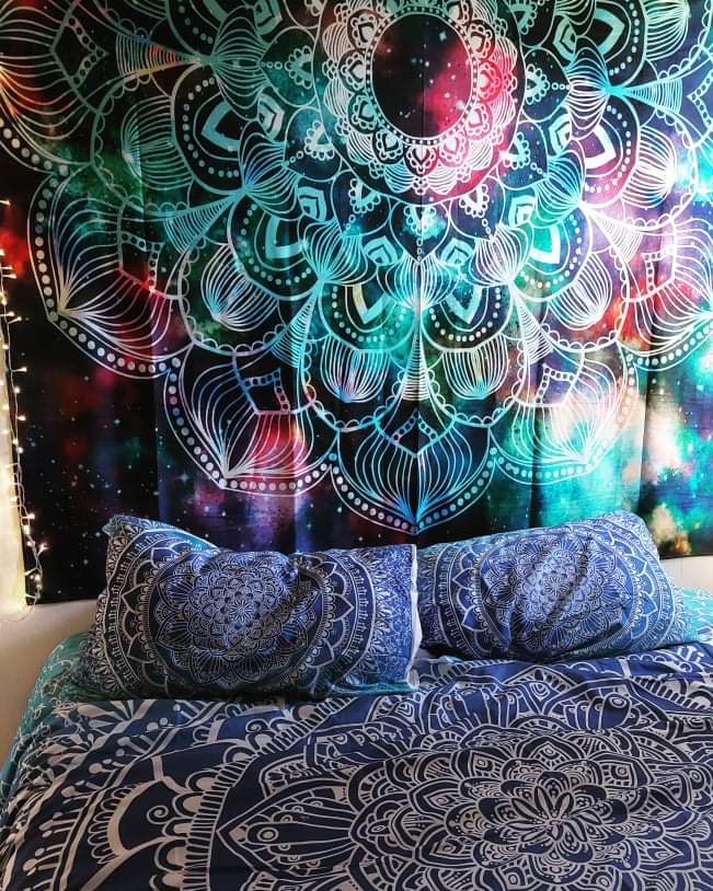 Green and Blue Mandala Tapestry – KrMagic