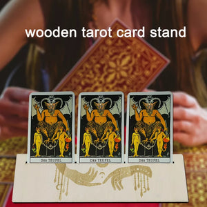 Wooden tarot card holder
