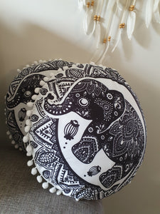 Henna Elephant Pillow Cover (Pair)