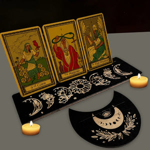 Wooden tarot card holder