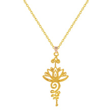 Load image into Gallery viewer, Unalome Lotus necklace