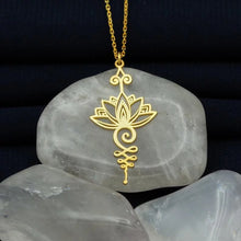Load image into Gallery viewer, Unalome Lotus necklace