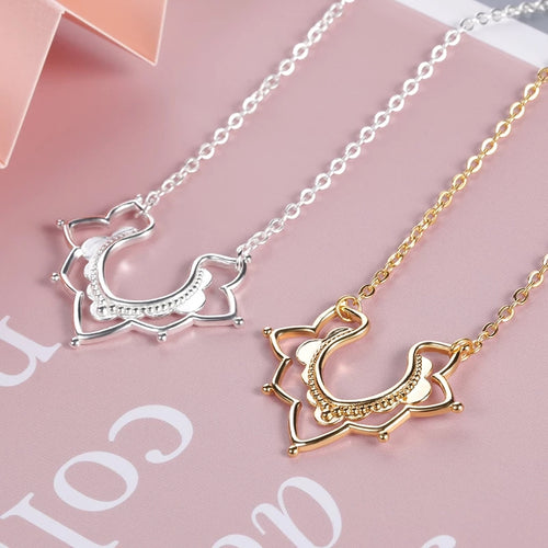 Half Lotus Pendant necklace