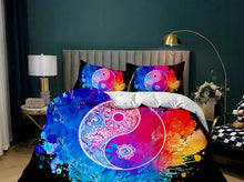 Load image into Gallery viewer, Colourburst Yin Yang Bed Spread Duvet Cover