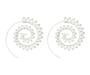 Round Flower Earrings Jewellery