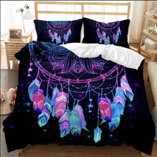 Load image into Gallery viewer, Dragonfly Dream Catcher Bed Spread Duvet Cover