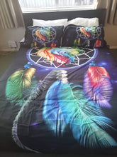 Load image into Gallery viewer, Wolf Dream Catcher Bed Spread Duvet Cover